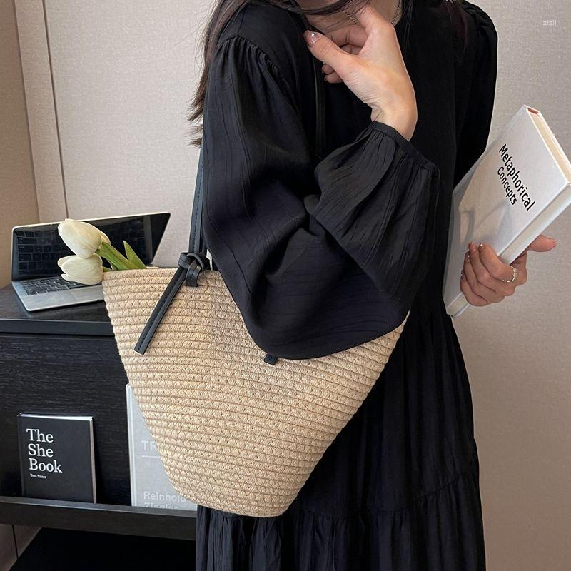 Evening Bags Large Capacity Summer Beach For Women 2023 Bohemian Straw Shoulder Bag Boho Female Designer Rattan Woven Totes Handbags