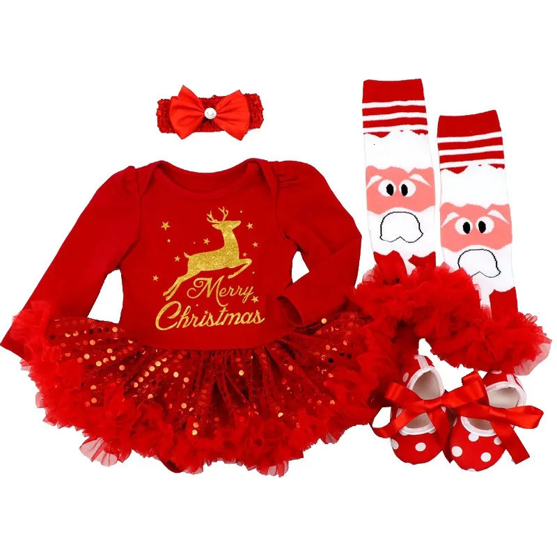 Clothing Sets Born Clothing 0-3 Months Baby girl Costume Romper Baby Clothes Party Dress Christmas Girl Bebe Clothing Children Infant Dress 231006