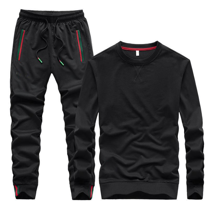 Men's Tracksuits Autumn Embroidered Fashion Pant O-neck Long Sleeved Casual Suit Tracksuit Men Track Two Piece Streetwear Clothes Sweater