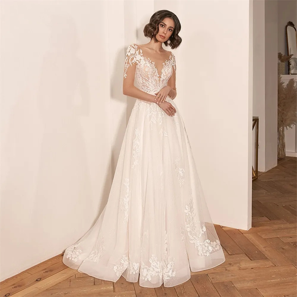 Modest Plus SizeWedding Dresses Beach Chiffon A Line Floor Length Spaghetti Straps Lace up Back Simple Elegant Boho Bridal Gowns