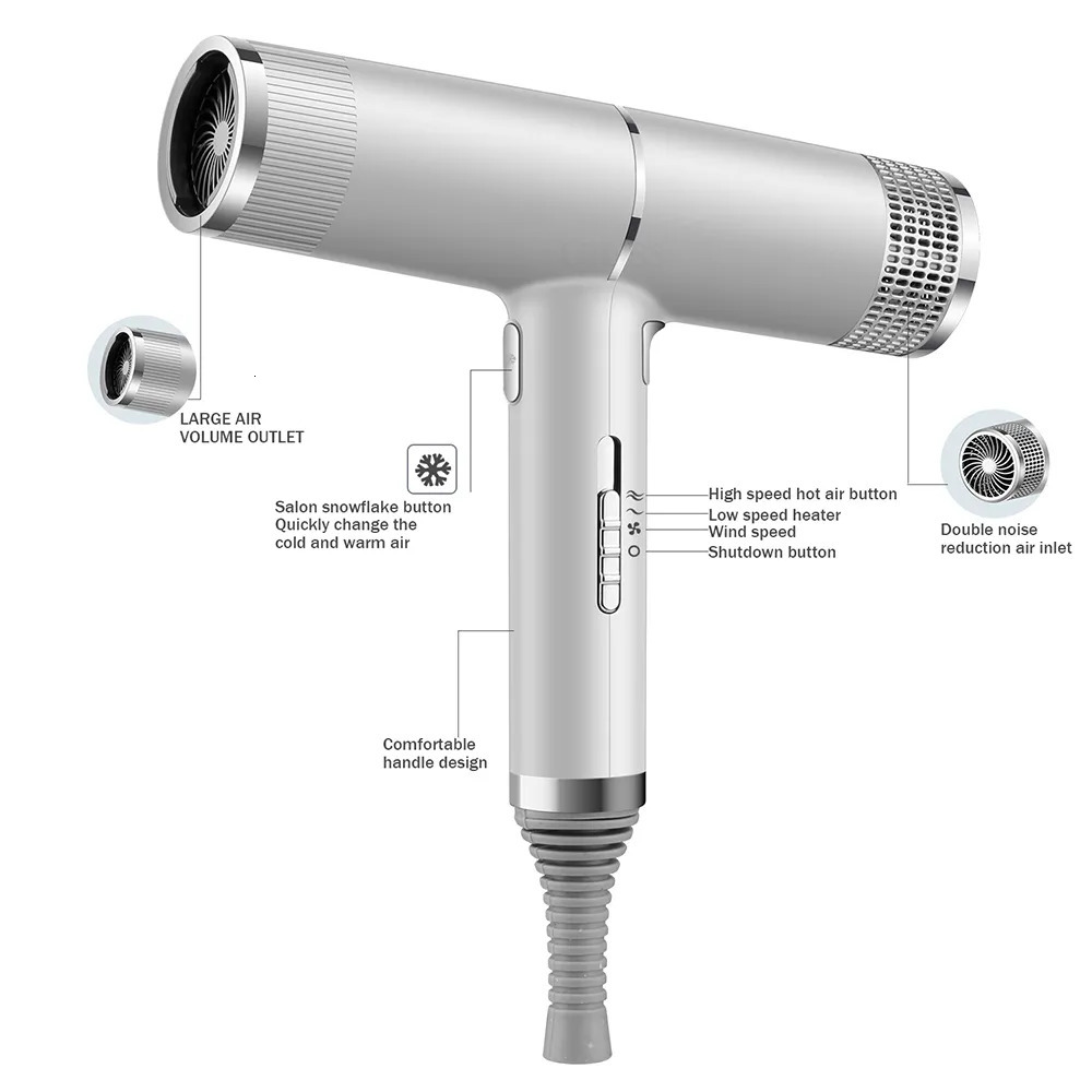 Dryers Electric Infrared Strong Blow Dryer Cold Wind Salon Hair Styler Tool Negative Ionic Fast Dryling Hairdryer 231006