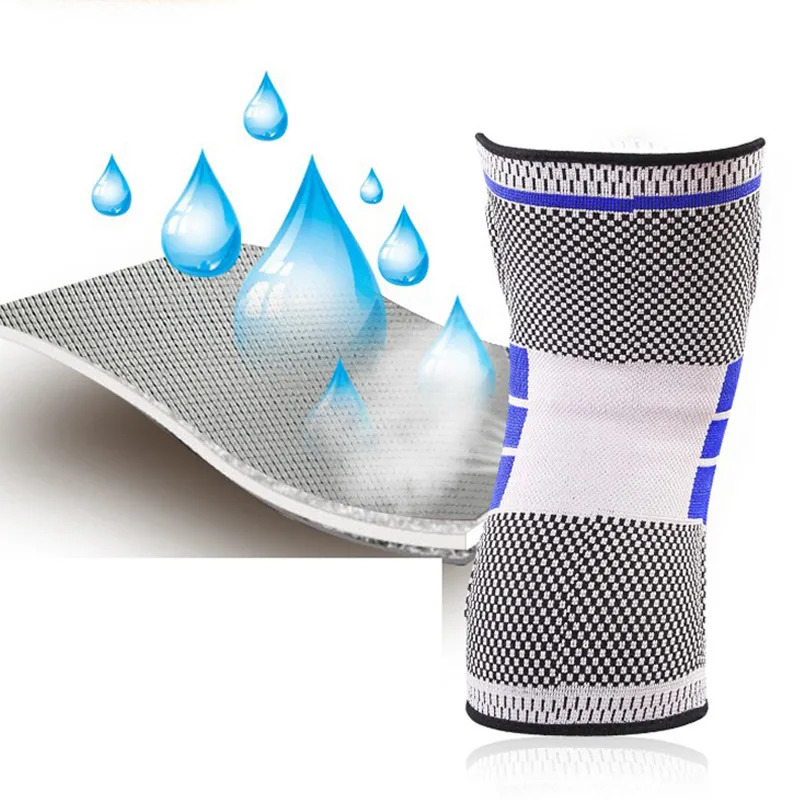 Elbow Knee Pads 1 PCS Silicone Padded Knee Pads Supports Brace Basketball Fitness Meniscus Patella Protection Kneepads Sports Safety Knee Sleeve 23100