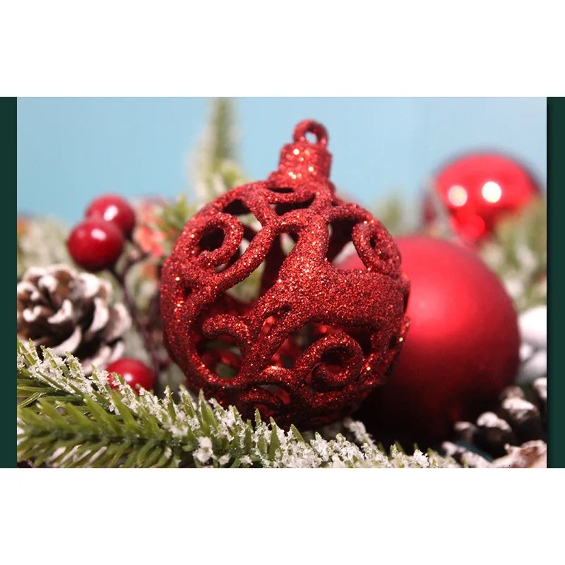 Christmas Decorations 100Pcs/box Christmas Ball Gift Box Christmas Tree Decorations Xmas Balls Hanging Ornaments Noel Navidad Year Home Decor 231006