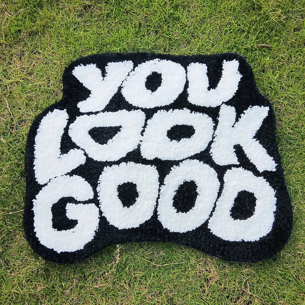 Carpets You Look Good Custom Handmade Tufted Living Room Rug For Funny Bedroom Cute Fun Bath Mat H260226