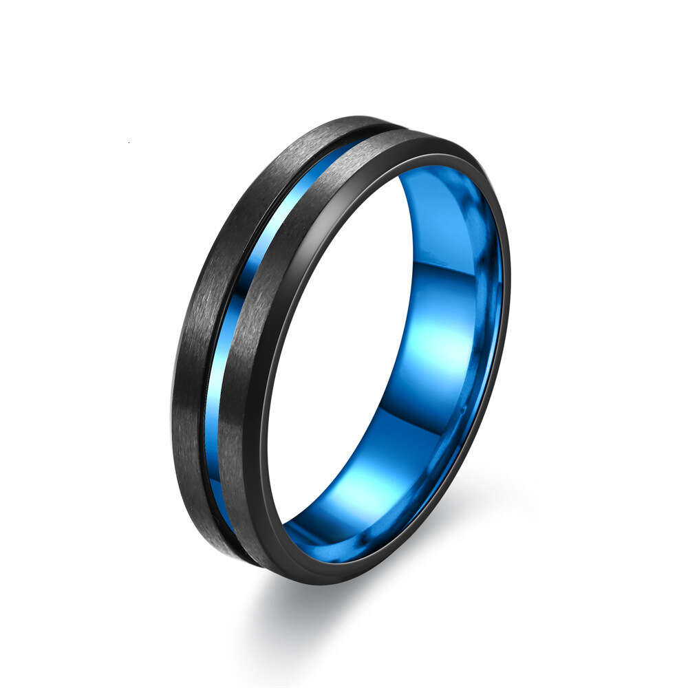 New in Two Tone Titanium Stainless Steel Ring 6mm Three In One Finger Rings For Men and Women Jewelry Wedding Ring Band Vintage Rose Gold Anillos Wolf