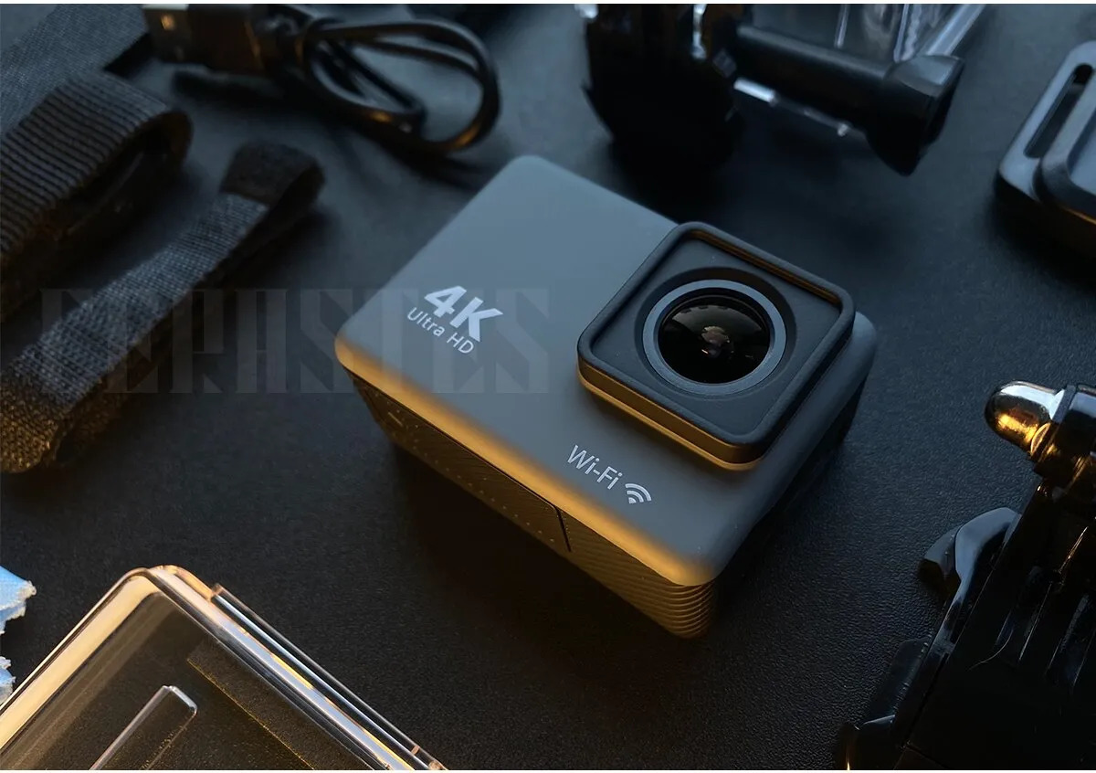 Weatherproof Cameras CERASTES Action Camera 4K 60FPS WiFi Anti shake With Remote Control Screen Waterproof Sport Drive Recorder EIS 231007