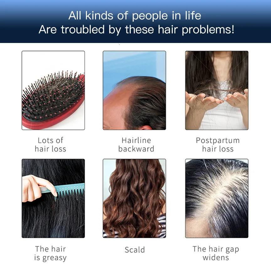Head Massager Negative Lon Hair Growth Comb Anti Hair Loss Therapy Brush Potherapy Stress Relief Massage Vibration Scalp Massager Hair Care 231006