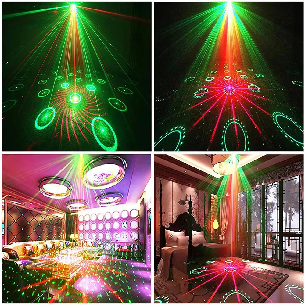 RGB Disco Lights Stage DJ Party Laser Light Projector Light Strobe Party Club Home Holiday Decoration Lights Party Lamp