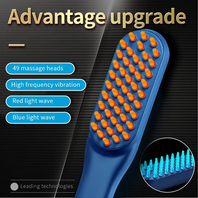Head Massager Negative Lon Hair Growth Comb Anti Hair Loss Therapy Brush Potherapy Stress Relief Massage Vibration Scalp Massager Hair Care 231006