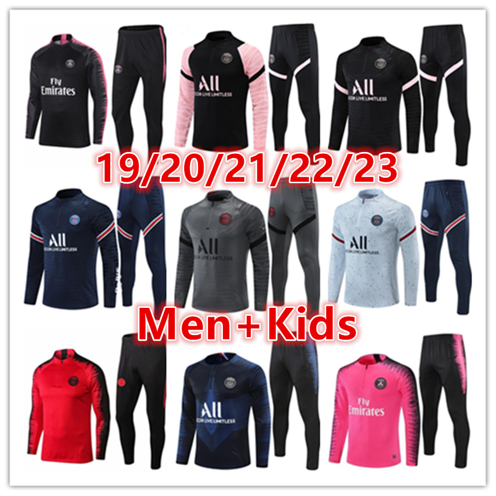 chandal tuta tracksuits training suit maillot Soccer 18 19 20 21 PSGes men football tracksuit jerseys kit survetement foot 22 23 Paris mens kids soccer tracksuit set