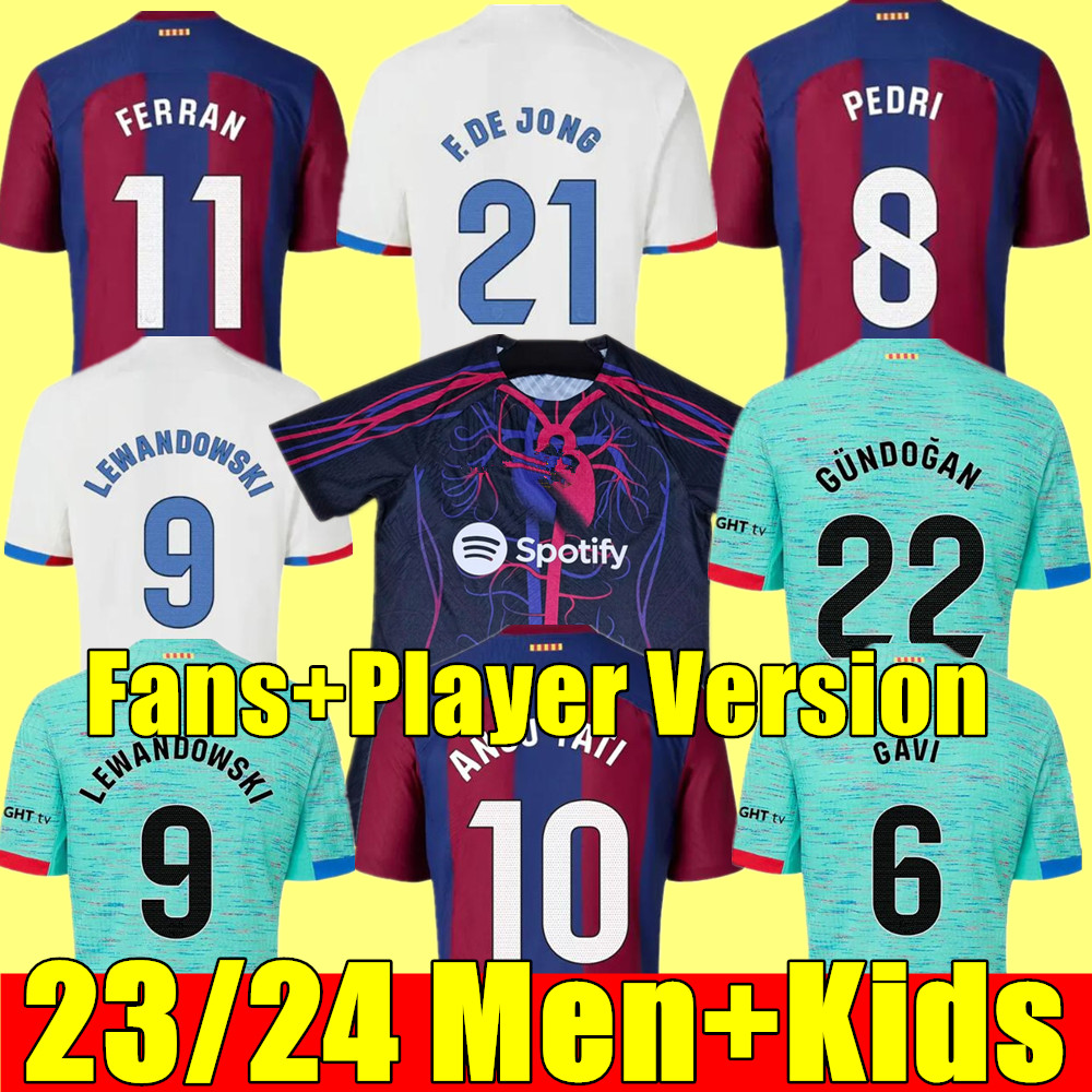 23 24 soccer jersey PEDRI 125th Anniversary LEWANDOWSKI GAVI camiseta de futbol FERRAN ANSU FATI football shirt men barca kit kids maillot de foot barCELOnas
