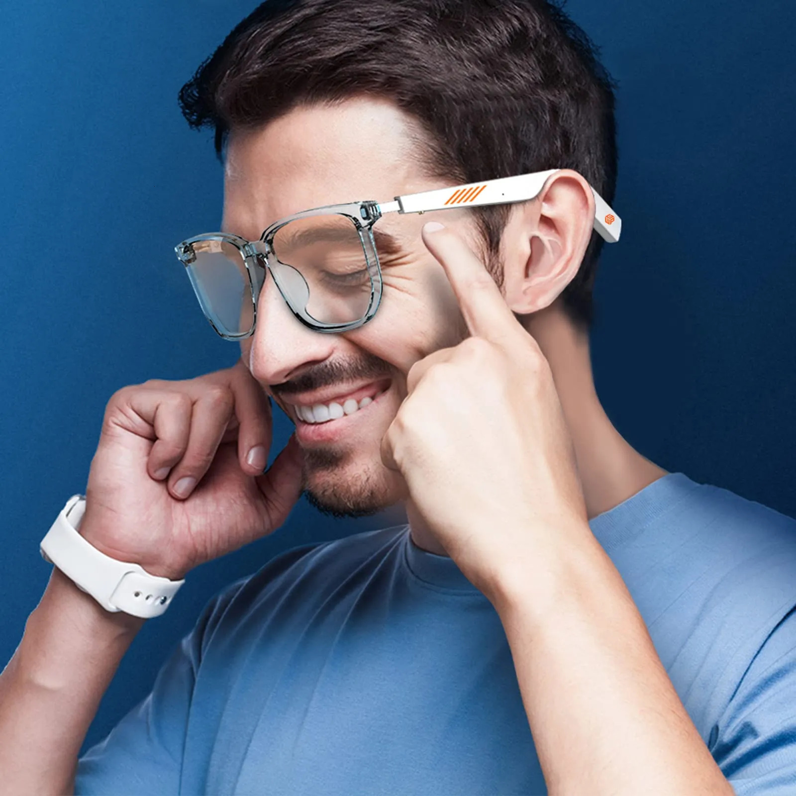 3D Glasses Smart Anti Blue Voice Control Wireless Bluetooth Sunglasses Hands Free Calling TWS Music Video Waterproof Eyeglasses 231007