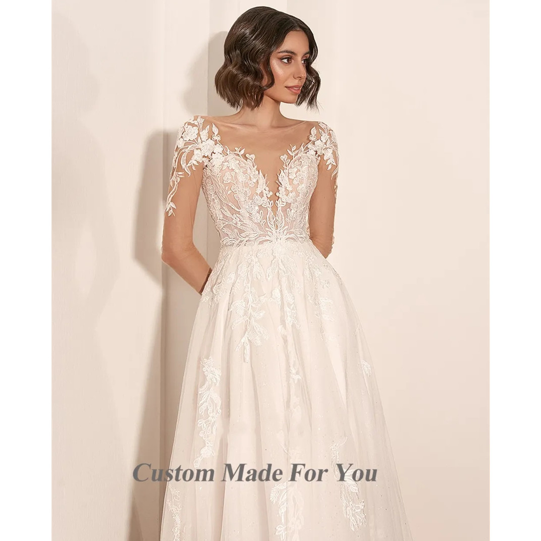 Modest Plus SizeWedding Dresses Beach Chiffon A Line Floor Length Spaghetti Straps Lace up Back Simple Elegant Boho Bridal Gowns