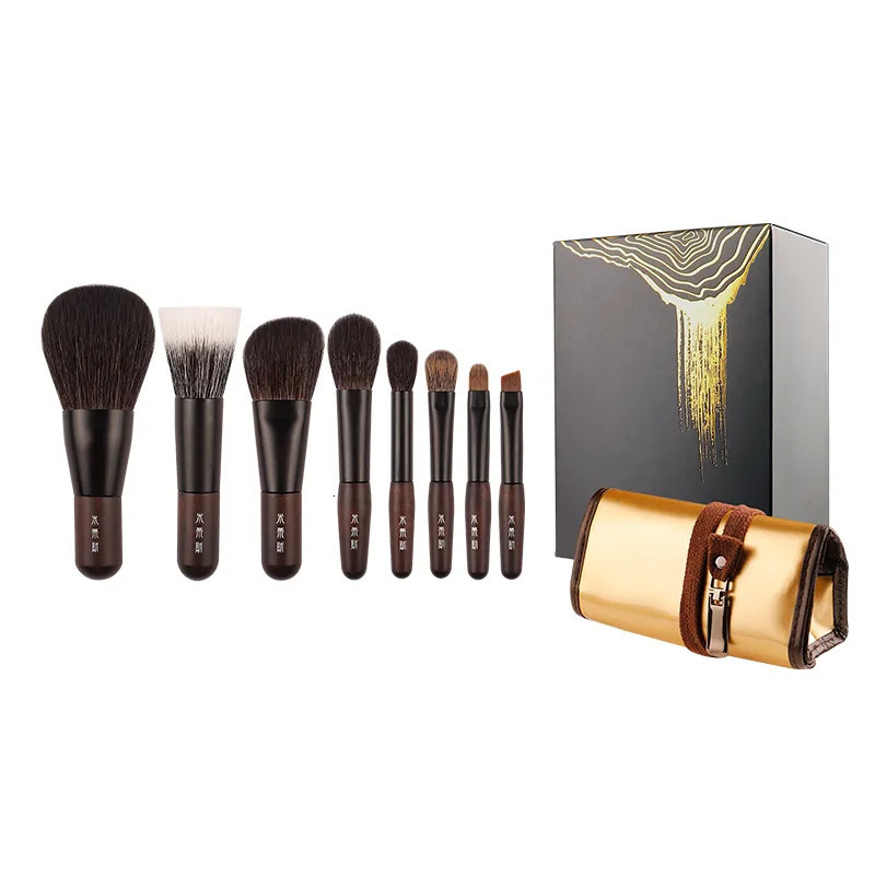 Makeup Tools MyDestiny Brush8Pcs Natural Hair High Quality Brushes KitPortable Short Handle Brush SetPowder Eyeshadow Blusher 231006