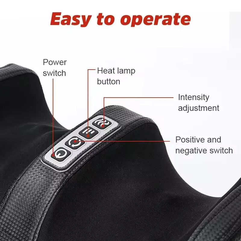Foot Massager Electric Foot Massage Deep Muscles Shiatsu Therapy Relax Health Care Infrared Heating Body Massager Heat Kneading Roller Salud 231006