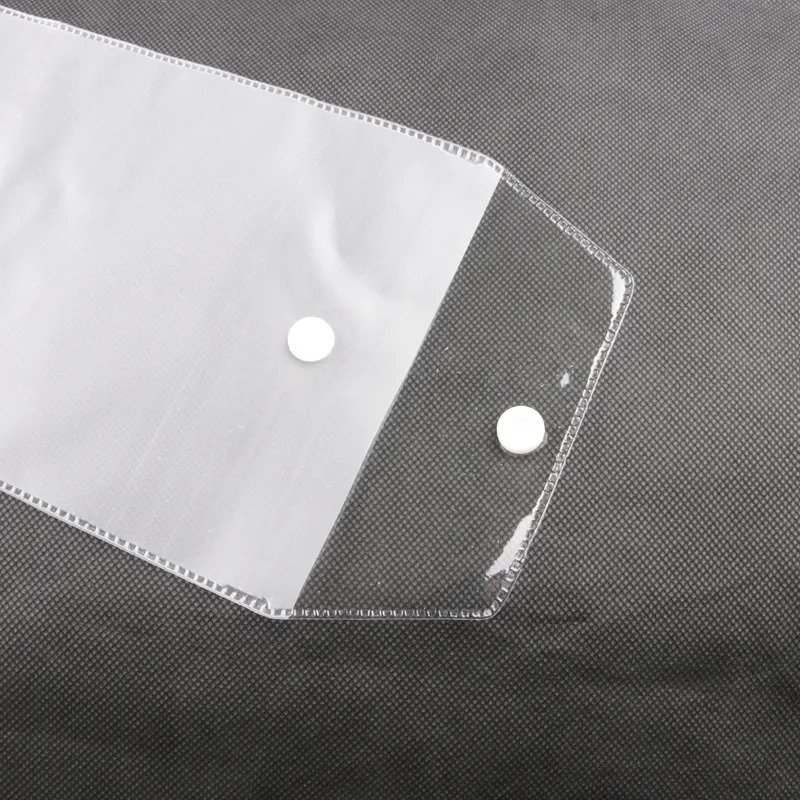 Wig Stand Free 20pcslot PVC Packaging Bag 12inch-26inch Transparent Plastic Hair Extension Packaging Bag with button and hook up 231006