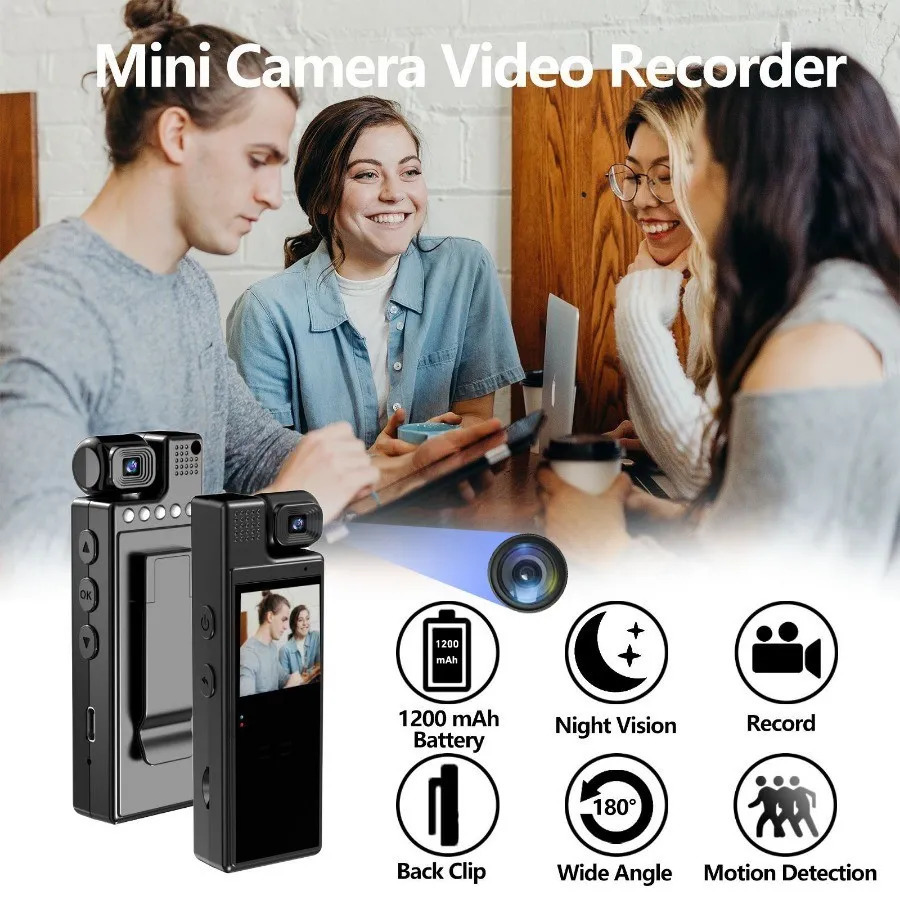 Weatherproof Cameras 4K HD Portable Mini Action Camera Wifi Back Clip 180 Rotatable IR Night Vision Sports Cam Travel Bicycle Driver Video Recorder 23