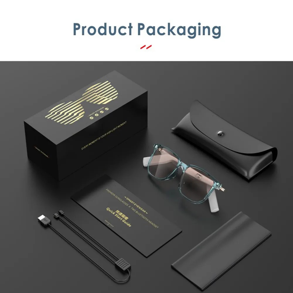 3D Glasses Smart Anti Blue Voice Control Wireless Bluetooth Sunglasses Hands Free Calling TWS Music Video Waterproof Eyeglasses 231007