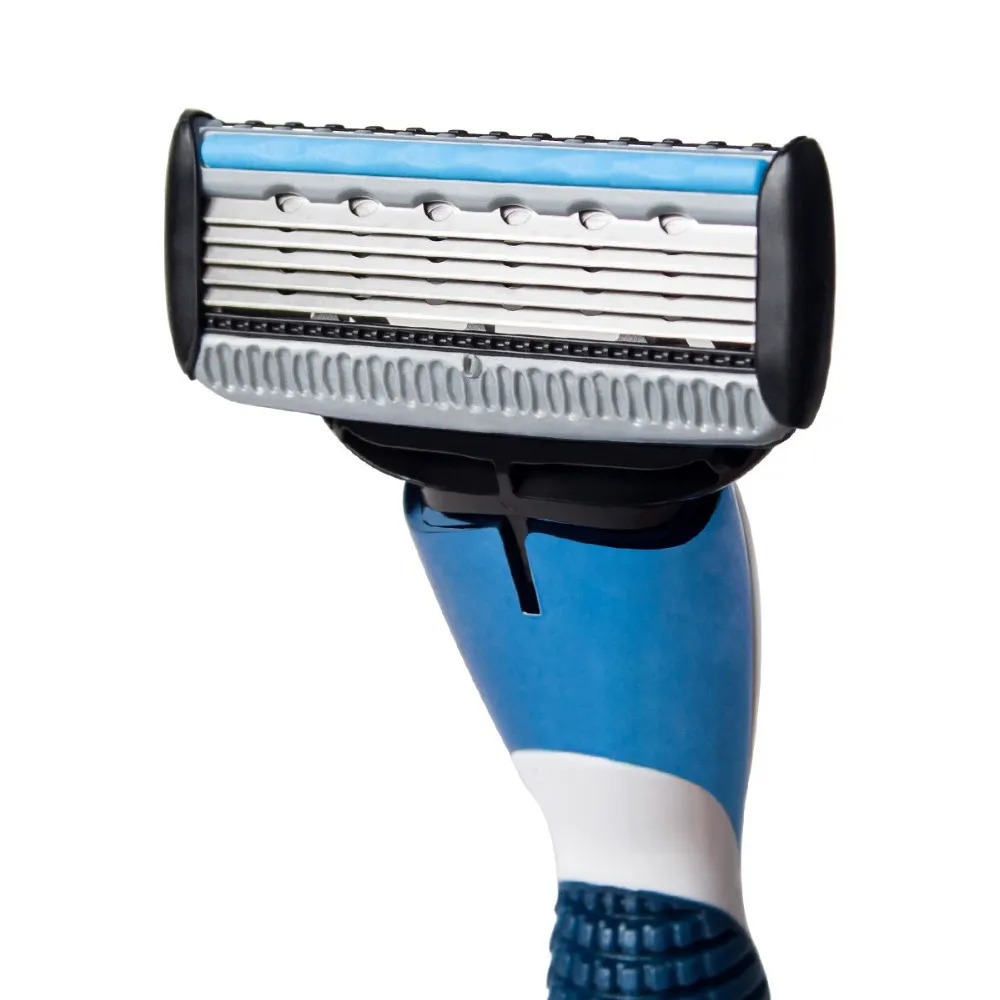 Razors Blades QShave It Blue Series Manual Shaving Razor Blade for Man Refill X5 Plus 1 Trimmer USA Top 4 Cartridges 231007