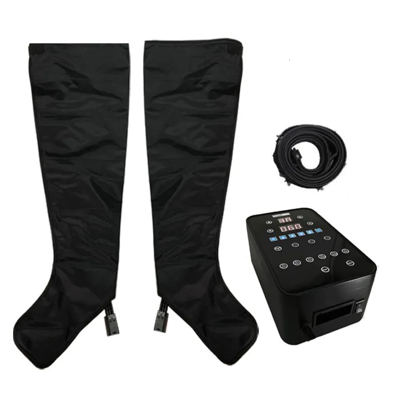 Leg Massagers Presoterapia Air Compression Leg Massager Wraps 6 Chambers With LCD For Foot Calf Massage Recovery Therapy Blood Circulation 231006