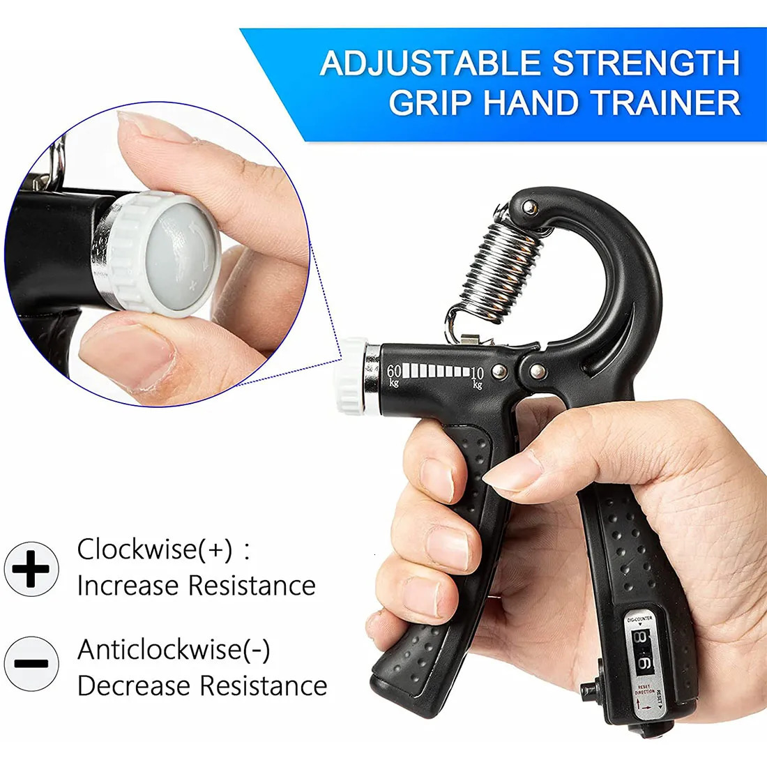 Hand Grips Hand Grips Strengthener Men and Women Arm Spring Finger Massager Expander Hand Exercise Gym Fitness Training Wrist Gripper 231007