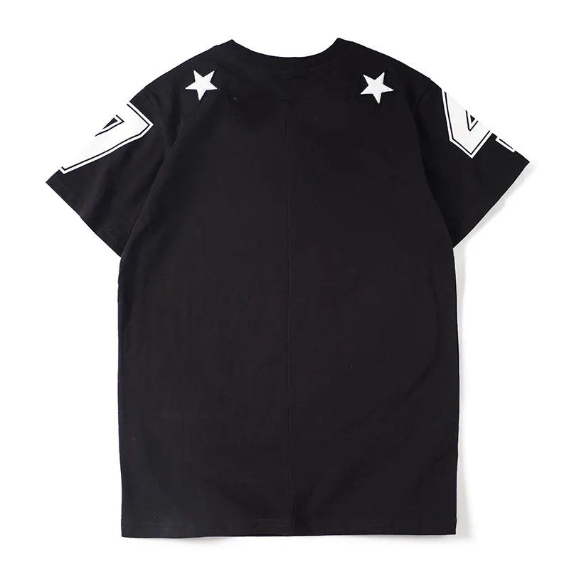 Men's Black Short Sleeve Hip Hop T-Shirt With Letters - Breathable, Casual Summer Tops