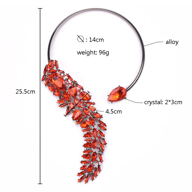 Chokers ZA Vintage Baroque Statement Open Choker Necklace Women Layered Crystal Rhinestone Tassel Large Collar Necklace Jewelry 231007