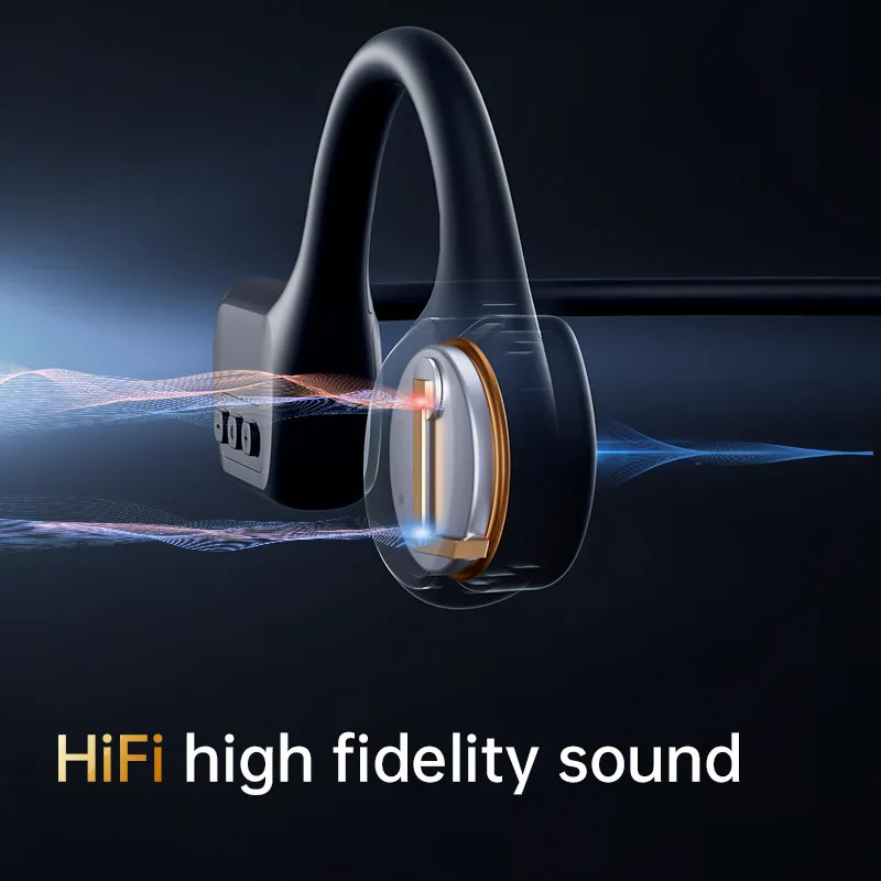 Headsets Bone Conduction Earphones Bluetooth Wireless IPX8 Waterproof MP3 Player Hifi Ear hook Headphone With Mic Headset For Swimming 231007