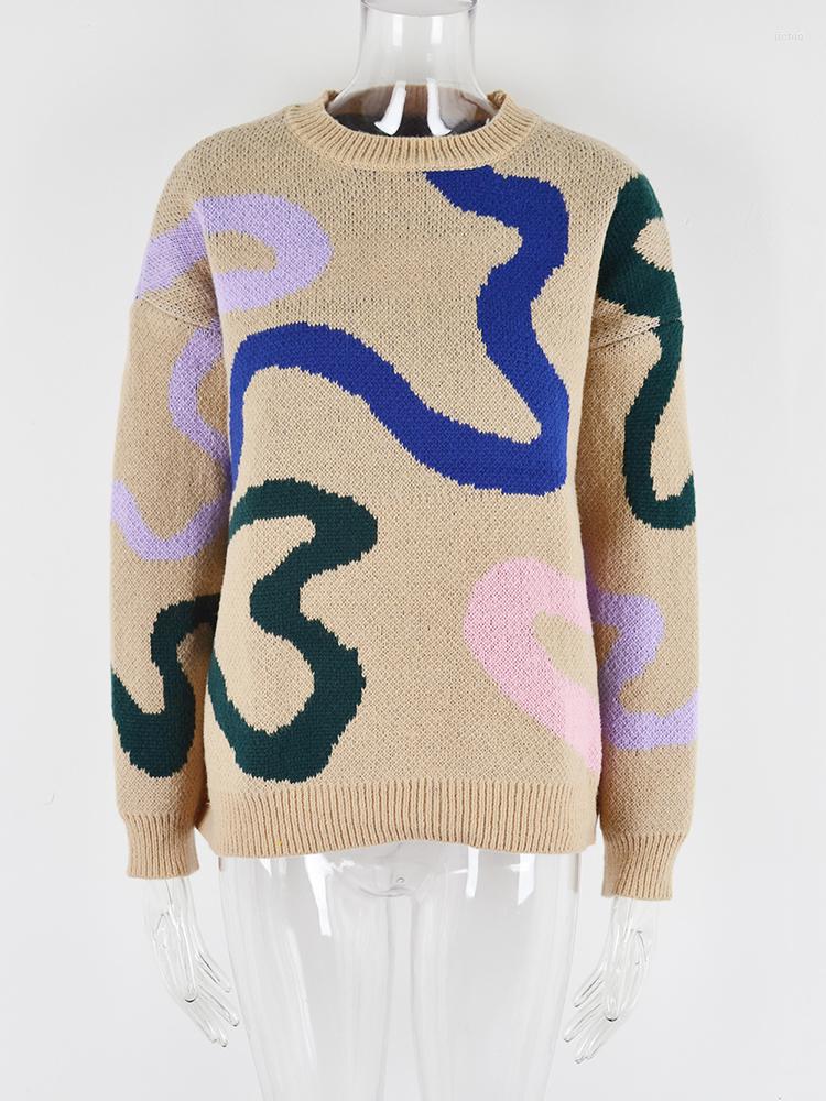 Womens Sweaters Fitshinling Vintage Sweater Winter Clothes Women Fashion In Pullovers Knitwears Long Sleeve Top Jumper Knit 2023