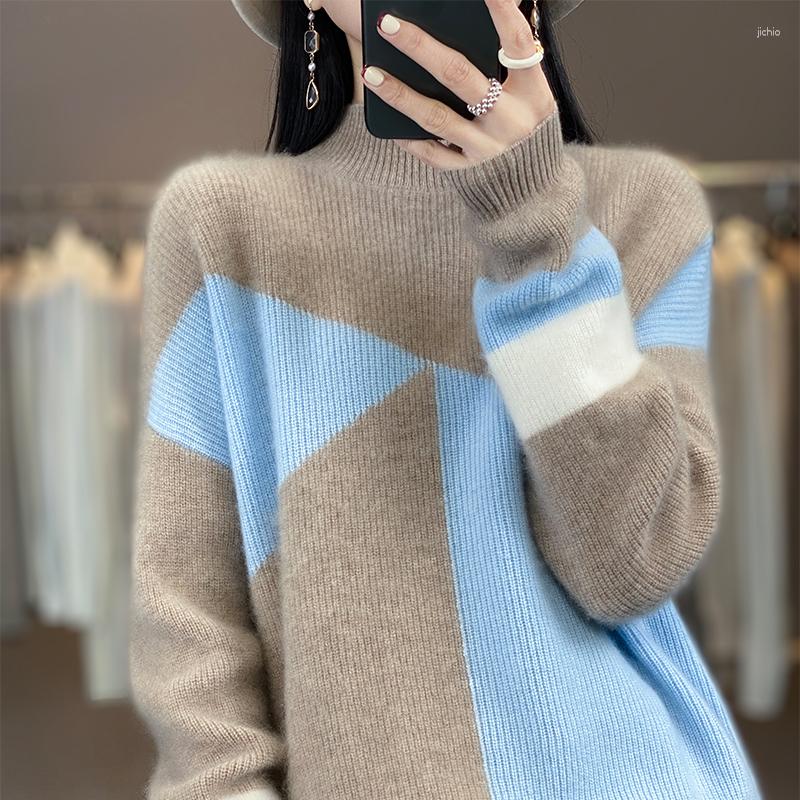 Womens Sweaters Sweater Loose Relaxed Knitted Round Neck Pullover 2023 High Quality Autumn/Winter