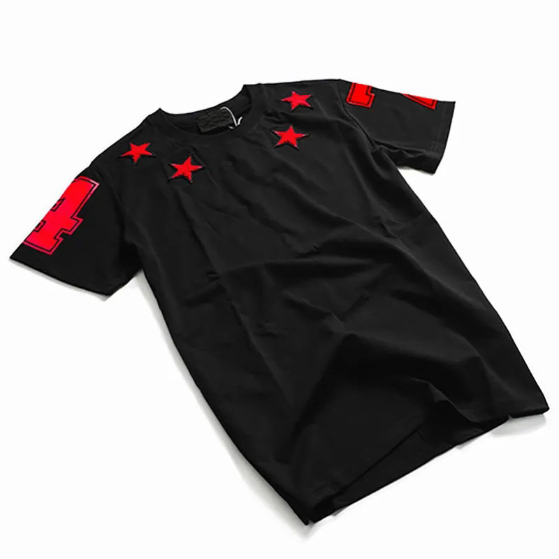 Men's Black Short Sleeve Hip Hop T-Shirt With Letters - Breathable, Casual Summer Tops