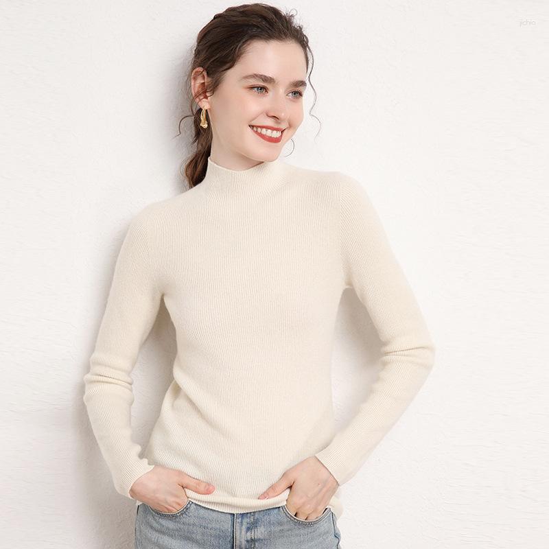 Womens Sweaters 2023 Autumn Winter Fashion Versatile Basic Sweater Drawstring Slim Knitted