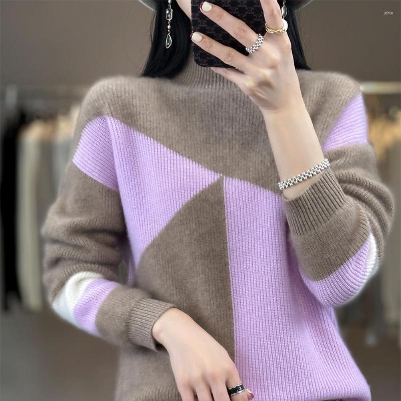 Womens Sweaters Sweater Loose Relaxed Knitted Round Neck Pullover 2023 High Quality Autumn/Winter
