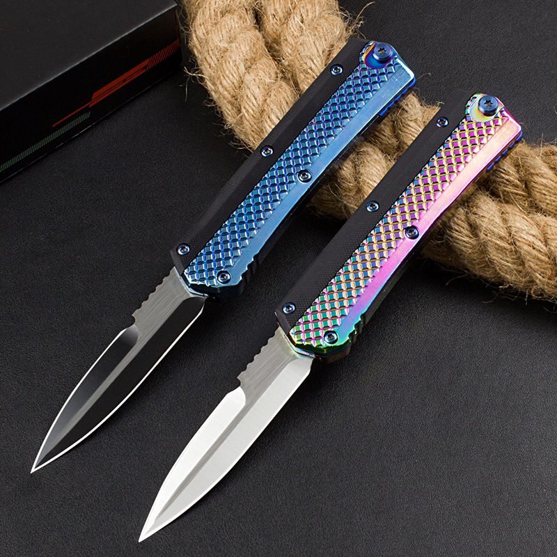 Top Quality Knife D2 Satin Blade Zinc-aluminum Alloy Handle Outdoor Camping Hiking Survival Tactical Knives with Nylon Bag