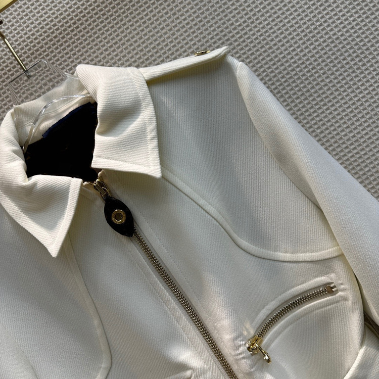 Milan Style Runway Dress Autumn Crew Neck Long Sleeve White Black Brand Same Style Empire Womens Dress Fashion