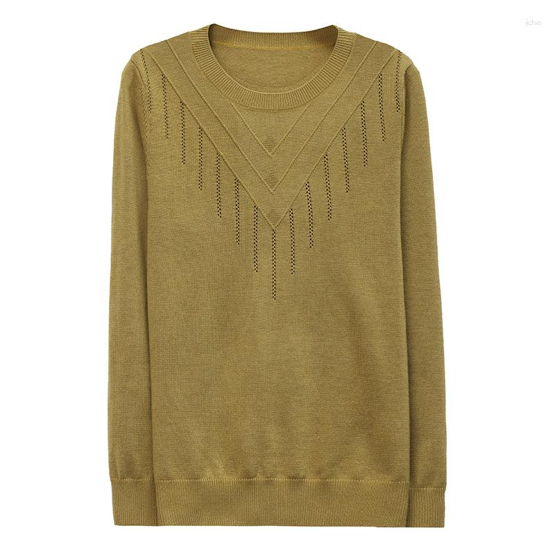 Womens Sweaters Middle Aged Mother Pullovers Tops Spring Autumn Winter Knitwears Bottom Shirt Loose Women Large Size Long Sleeve Sweater