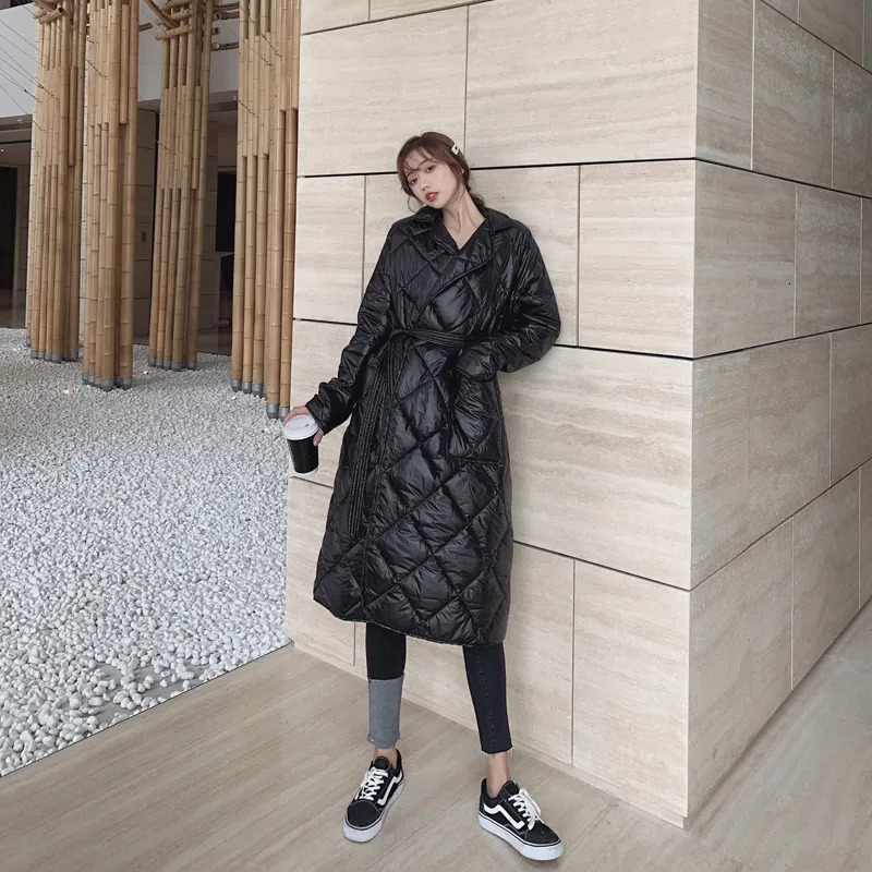 Women's Vests Dark black winter Japanese kimono bandage robe loose long cotton padded jacket winter warm long coat LM80 231007