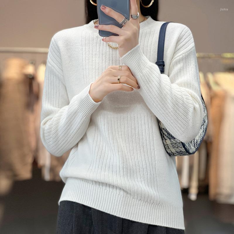 Womens Sweaters Womans And Pullover Long Sleeve O-Neck Casual Coats Female Cashmere Sweater Knitted Jumper Wool Clothing Blouse