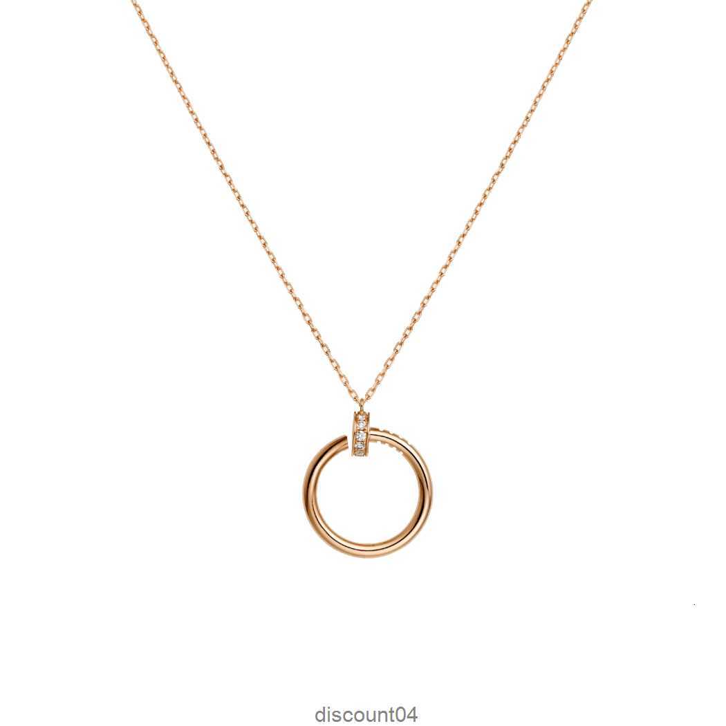 Luxury Necklace Designer Jewelry Gold Adult Nail Necklaces for Women Platinum Rose Full Diamonds Stainless Steel Long Chain Fashion Engagement Gift B3046900