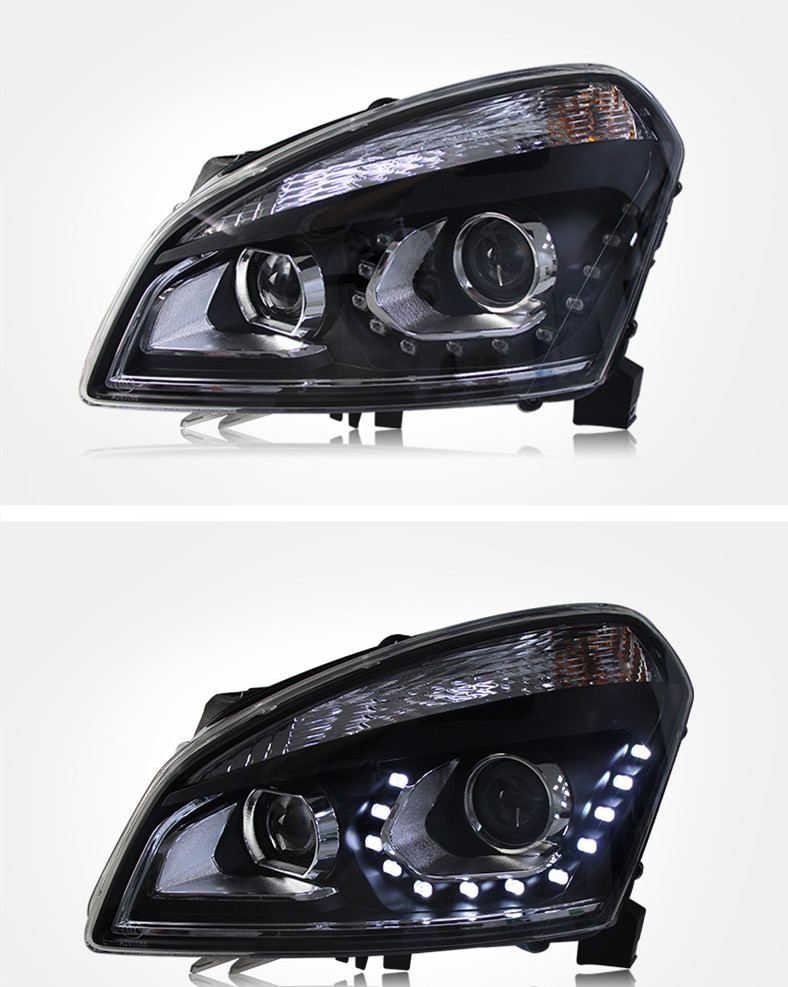 Car Headlight For Nissan Qashqai 2008-20 15 LED Front Headlights Replacement DRL Daytime Light Turn Signal Lamp