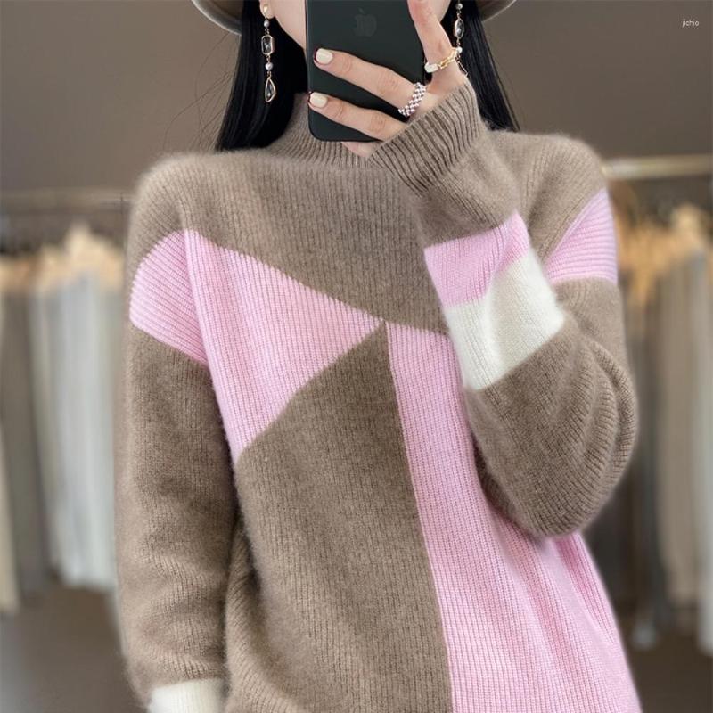 Womens Sweaters Sweater Loose Relaxed Knitted Round Neck Pullover 2023 High Quality Autumn/Winter