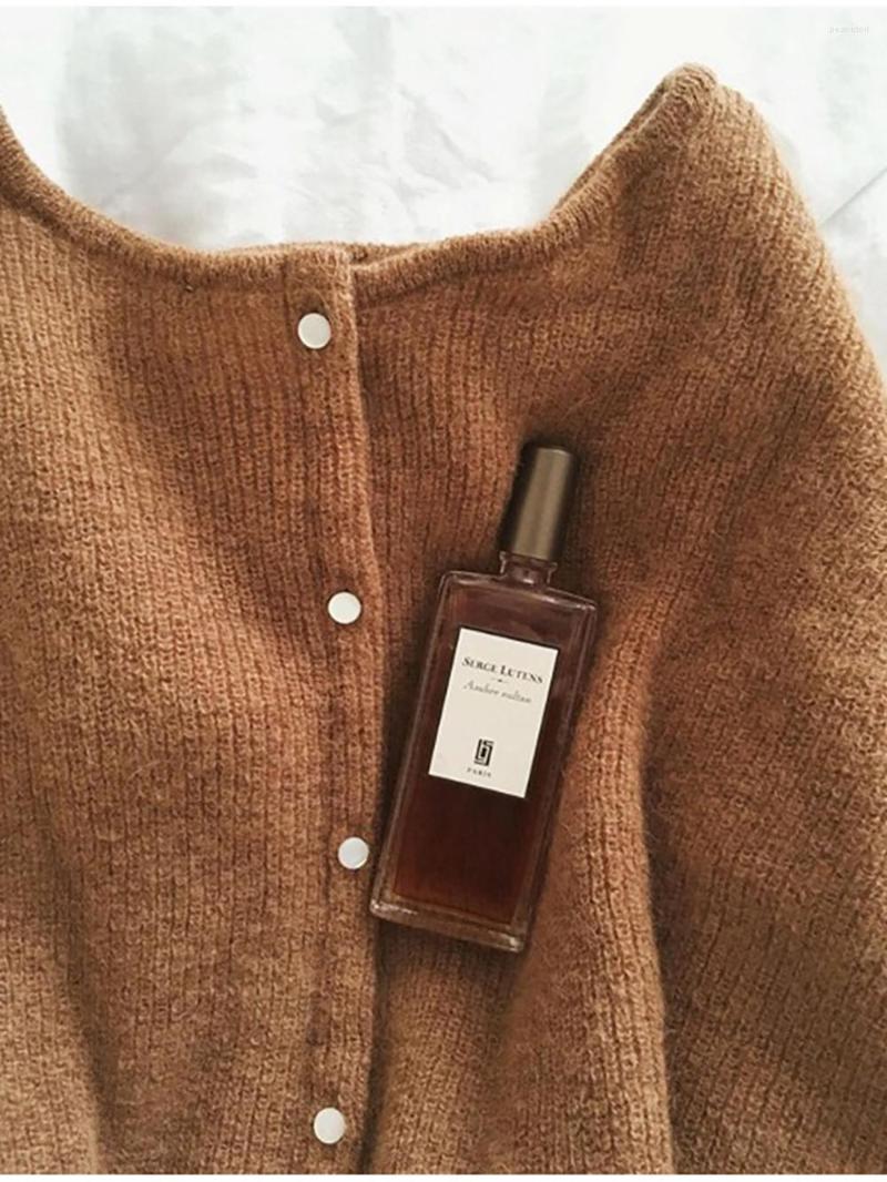 Women's Jacquard Knit Cardigan - Solid Color, O-Neck, Long Sleeve, Loose Fit, Casual Sweater For Fall & Winter B4