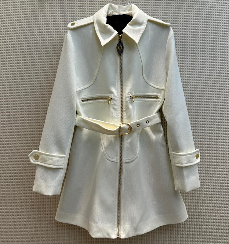 Milan Style Runway Dress Autumn Crew Neck Long Sleeve White Black Brand Same Style Empire Womens Dress Fashion