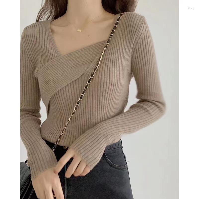 Womens Sweaters Soft Thick Winter Slim Pullovers Women Knitted Full Sleeve Elegant Chic Tops Female Base Jumper