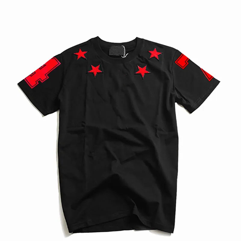 Men's Black Short Sleeve Hip Hop T-Shirt With Letters - Breathable, Casual Summer Tops