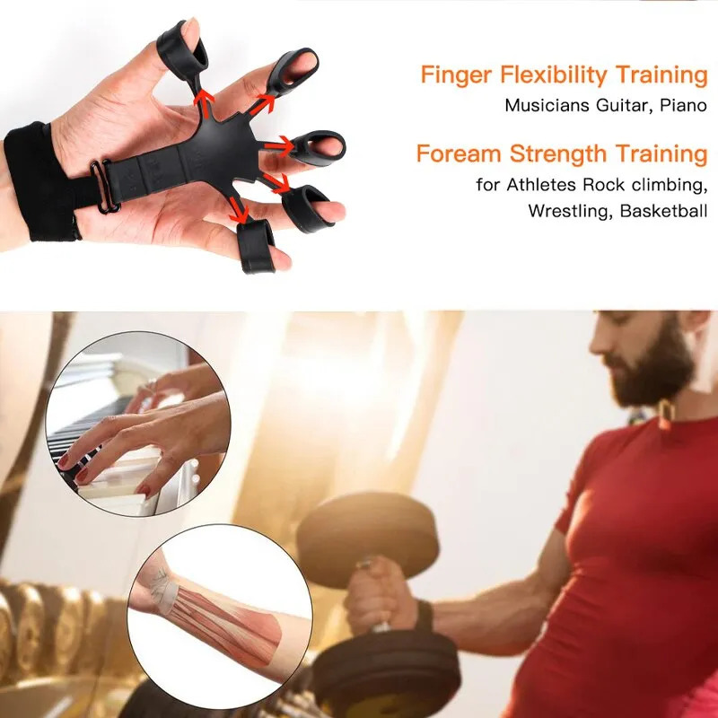 Hand Grips Finger Gripper Finger Exerciser Guitar Finger Exerciser 6 Resistant Levels Recovery Physical Tools Hand Strengthener For Patient 231007