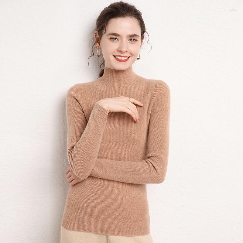 Womens Sweaters 2023 Autumn Winter Fashion Versatile Basic Sweater Drawstring Slim Knitted