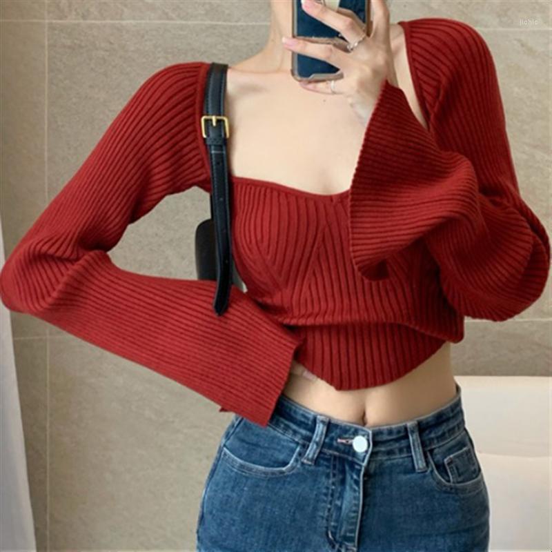 Womens Sweaters Clothes Korean Autumn Knitted Pullover Elegant Knitwear Solid Feminino Cute Sweater Women Loose 2023 Vintage Winter Jumper