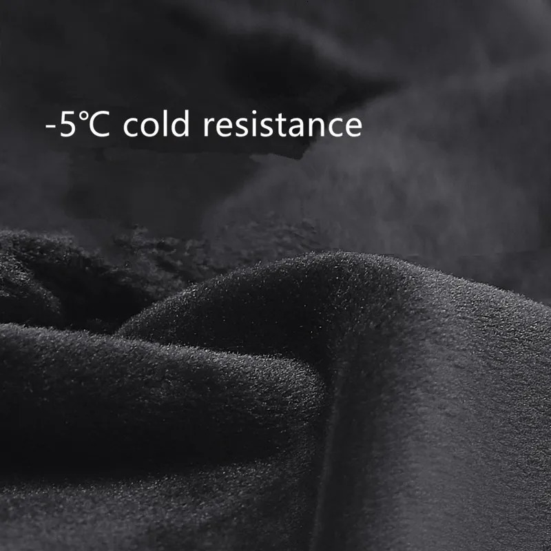 Five Fingers Gloves Winter Men Women Ski Snow Gloves Waterproof Cycling Gloves Full Finger Warm Thermal Fleece Gloves with Small Zipper Pocket 231007
