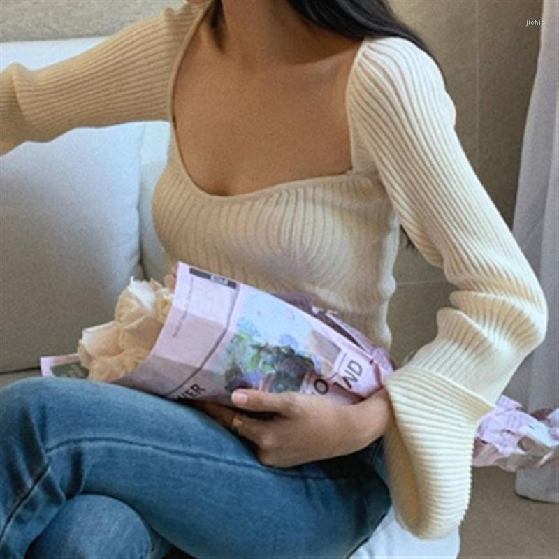 Womens Sweaters Clothes Korean Autumn Knitted Pullover Elegant Knitwear Solid Feminino Cute Sweater Women Loose 2023 Vintage Winter Jumper